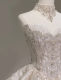 Niulatu Wedding Gown Bridal Dress Ball Gown Strapless Wedding Dress White Lace Appliques Wedding Dresses Modest Wedding Gowns HZ1214