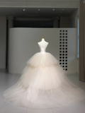 Niulatu Wedding Gown Bridal Dress Ball Gown Strapless Wedding Dress Tulle Wedding Dresses Modest Wedding Gowns HZ1214