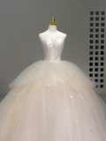 Niulatu Wedding Gown Bridal Dress Ball Gown Strapless Wedding Dress Tulle Wedding Dresses Modest Wedding Gowns HZ1214