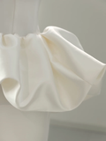 Niulatu Wedding Dress Mermaid Sweetheart Satin White Sleeveless Long Wedding Dresses Bridal Gowns HZ1214