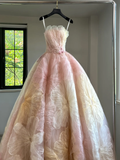 Niulatu Ball Gown Sweetheart Pink Tulle Long Floral Quinceanera Dress Formal Gowns Sweet 17 Dresses Vestido De 15 Anos Sweet 16 Dress HZ1214