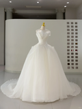 Niulatu Bridal Dress Ball Gown Strapless Tulle Long Wedding Dress Boho Wedding Dresses Modest Wedding Gowns HZ1214