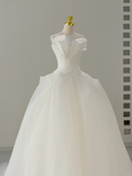 Niulatu Bridal Dress Ball Gown Strapless Tulle Long Wedding Dress Boho Wedding Dresses Modest Wedding Gowns HZ1214
