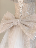 Niulatu Wedding Dress Mermaid Off The Shoulder Sequin Long Wedding Dresses Bridal Gowns HZ1214