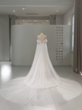 Niulatu Wedding Dress A Line Off The Shoulder Sequin Short Sleeves Wedding Dresses Bridal Gowns HZ1214