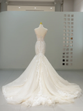 Niulatu Wedding Gown Bridal Dress Mermaid Square Neck Lace Tulle Wedding Dress Long Sleeves Wedding Dresses Modest Wedding Gowns HZ1214