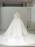 Niulatu Wedding Dress Ball Gown Off The Shoulder Satin Long Sleeves Wedding Dresses Bridal Gowns HZ1214