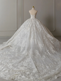Niulatu Bridal Dress Ball Gown Sweetheart Lace White Long Wedding Dress Long Wedding Dresses Modest Wedding Gowns HZ1214
