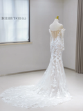 Niulatu Wedding Dress Mermaid Off The Shoulder Lace Long Sleeves 70s Wedding Dresses Bridal Gowns HZ1214