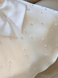 Niulatu A Line White Satin Pearls Formal 8th Grade Homecoming Dresses Middle School Short Cocktail Gowns Graduation Dress Hoco Outfits HZ1214