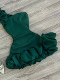 Niulatu Sheath One Shoulder Green Satin Formal 8th Grade Homecoming Dresses Middle School Short Birthday Gowns Graduation Dress Hoco Outfits HZ1214