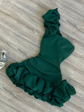 Niulatu Sheath One Shoulder Green Satin Formal 8th Grade Homecoming Dresses Middle School Short Birthday Gowns Graduation Dress Hoco Outfits HZ1214