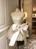 Niulatu Ball Gown Spaghetti Straps White Lace Formal 8th Grade Homecoming Dresses Middle School Short Cocktail Gowns Graduation Dress Hoco Outfits HZ1214