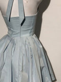 Niulatu A line Halter Blue Formal 8th Grade Homecoming Dresses Middle School Short Birthday Gowns Graduation Dress Hoco Outfits HZ1214