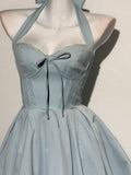 Niulatu A line Halter Blue Formal 8th Grade Homecoming Dresses Middle School Short Birthday Gowns Graduation Dress Hoco Outfits HZ1214