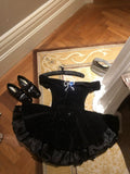 Niulatu Ball Gown Off The Shoulder Black Velvet Short Formal 8th Grade Homecoming Dresses Summer Middle School Hoco Dress 6th Grade Graduation Outfits HZ1214