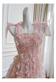 Niulatu A Line Spaghetti Straps Pink Sequin Formal 8th Grade Homecoming Dresses Middle School Short Birthday Gowns Graduation Dress Hoco Outfits HZ1214