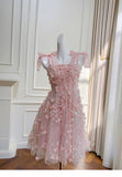 Niulatu A Line Spaghetti Straps Pink Sequin Formal 8th Grade Homecoming Dresses Middle School Short Birthday Gowns Graduation Dress Hoco Outfits HZ1214