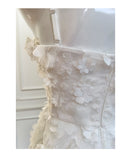 Niulatu A Line Spaghetti Straps White Floral Formal 8th Grade Homecoming Dresses Middle School Short Birthday Gowns Graduation Dress Hoco Outfits HZ1214