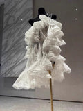 Niulatu Ball Gown Off The Shoulder White Lace Short Mini Formal 8th Grade Homecoming Dresses Middle School Short Cocktail Dress Hoco Outfits HZ1214