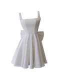 Niulatu A Line Square Neck White Formal 8th Grade Homecoming Dresses Middle School Short Birthday Gowns Graduation Dress Hoco Outfits HZ1214