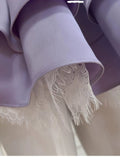 Niulatu A line Sweetheart Grape Satin Formal Short Homecoming Dress Middle School Short 21st Birthday Outfits Graduation Dress Cocktail Dresses HZ1214
