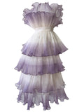 Niulatu Ball Gown Strapless Ombre Grape Formal Homecoming Dress Middle School Short 21st Birthday Outfits Graduation Dress Cocktail Dresses HZ1214