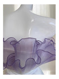 Niulatu Ball Gown Strapless Ombre Grape Formal Homecoming Dress Middle School Short 21st Birthday Outfits Graduation Dress Cocktail Dresses HZ1214