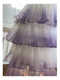 Niulatu Ball Gown Strapless Ombre Grape Formal Homecoming Dress Middle School Short 21st Birthday Outfits Graduation Dress Cocktail Dresses HZ1214