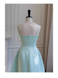 Niulatu A Line Spaghetti Straps Satin Formal Homecoming Dress Middle School 20th Birthday Outfits Graduation Dress Cocktail Dresses HZ1214