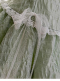 Niulatu Ball Gown Strapless Mint Green Satin Formal Homecoming Dress Middle School Short 21st Birthday Outfits Graduation Dress Mini Cocktail Dresses HZ1214