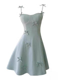 Niulatu A line Spaghetti Straps Mint Green Formal Mini Homecoming Dress Middle School Short 17th Birthday Outfits Graduation Dress Hoco Dresses HZ1214