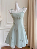 Niulatu A line Spaghetti Straps Mint Green Formal Mini Homecoming Dress Middle School Short 17th Birthday Outfits Graduation Dress Hoco Dresses HZ1214