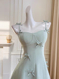Niulatu A line Spaghetti Straps Mint Green Formal Mini Homecoming Dress Middle School Short 17th Birthday Outfits Graduation Dress Hoco Dresses HZ1214