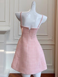 Niulatu A line Spaghetti Straps Pink Formal Mini Homecoming Dress Middle School Short 17th Birthday Outfits Graduation Dress Hoco Dresses HZ1214