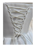 Niulatu A line Straps White Corset Back Mini Short Formal Cocktail Dress Homecoming Dresses Summer Middle School Hoco Dress Homecoming Outfits 19th Birthday Outfit HZ1214