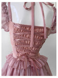 Niulatu Ball Gown Square Neck Pink Corset Back Mini Short Formal Cocktail Dress Homecoming Dresses Summer Middle School Hoco Dress Homecoming Outfits 19th Birthday Outfit HZ1214