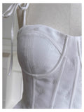 Niulatu A Line Spaghetti Straps White Satin Short Formal Homecoming Dress Middle School Short 20th Birthday Outfits Graduation Dress Cocktail Dresses HZ1214