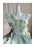 Niulatu Ball Gown Mint Green Satin Formal Short Mini Homecoming Dress Middle School 20th Birthday Outfits Graduation Dress Cocktail Dresses HZ1214