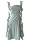 Niulatu A Line Square Neck Mint Green Short Formal Homecoming Dress Middle School Short 20th Birthday Outfits Graduation Dress Cocktail Dresses HZ1214