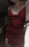 Pretty Sheath Spaghetti Straps Burgundy Satin Mini Short Formal 8th Grade Homecoming Dresses Summer Middle School Hoco Dress Homecoming Outfits HZ1214