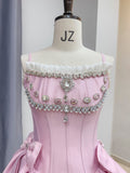 Niulatu Ball Gown Spaghetti Straps Satin Short Formal Homecoming Dress Middle School Short 18th Birthday Outfits Graduation Dress Cocktail Dresses HZ1214