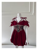 Niulatu Ball Gown Burgundy Velvet Short Mini Feathers Formal Homecoming Dress Short Cocktail Outfits Graduation Dress Mini Hoco Dress HZ1214