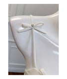 Niulatu A Line Spaghetti Straps White Satin Short Formal Homecoming Dresses Middle School Short 21st Birthday Outfits Graduation Dress Mini Cocktail Dresses HZ1214