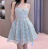 Niulatu A Line Spaghetti Straps Gray Lace Short Formal Homecoming Dresses Middle School Short 21st Birthday Outfits Graduation Dress Mini Cocktail Dresses HZ1214
