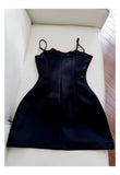 Niulatu Ball Gown Spaghetti Straps Little Black Dress Formal Homecoming Dresses Middle School Short 21st Birthday Outfits Graduation Dress Mini Cocktail Dresses HZ1214