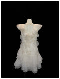 Niulatu A line V Neck Ivory Chiffon Short Formal Homecoming Dresses Middle School Short 21st Birthday Outfits Graduation Dress Mini Cocktail Dresses HZ1214