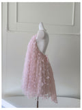 Niulatu A Line High Neck Pink Lace Formal Homecoming Dresses Middle School Short 21st Birthday Outfits Graduation Dress Mini Cocktail Dresses HZ1214