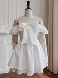 Niulatu A line Off The Shoulder White Short Formal Homecoming Dresses Middle School Short 21st Birthday Outfits Graduation Dress Mini Cocktail Dresses HZ1214