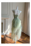 Niulatu A Line Sage Green Tulle Formal Homecoming Dresses Middle School Short 21st Birthday Outfits Graduation Dress Mini Cocktail Dresses HZ1214